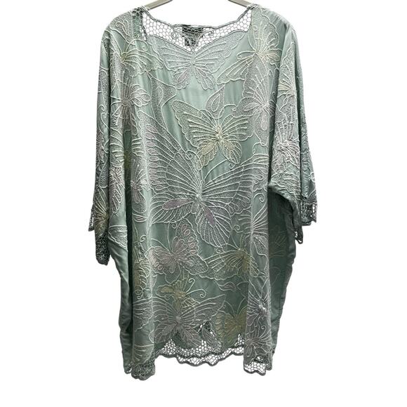 Light Green Embroidered Lacey 2 Piece Women’s Set Skirt And Blouse Plus Size 3X - Picture 3 of 15